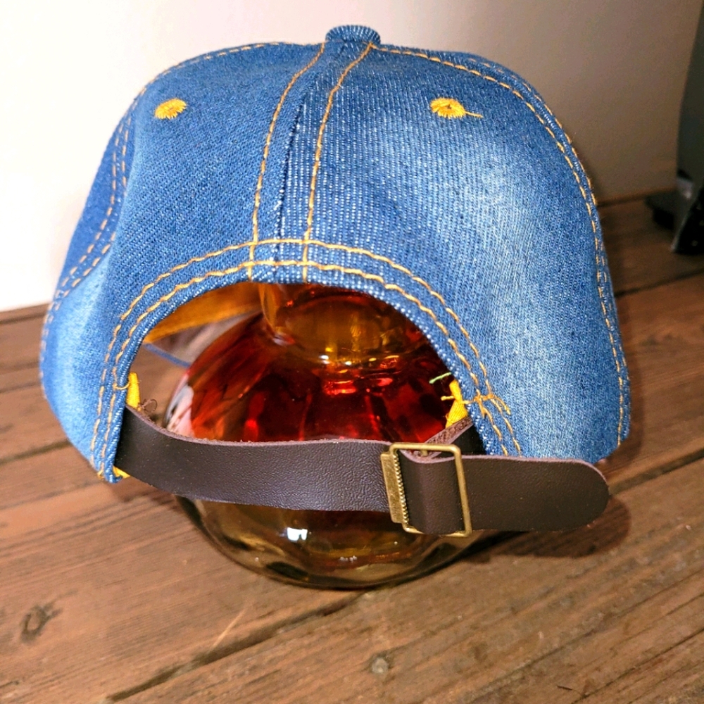 Blue Jean Jeweled Rhinestone Distressed Hat/Cap - Picture 3 of 3